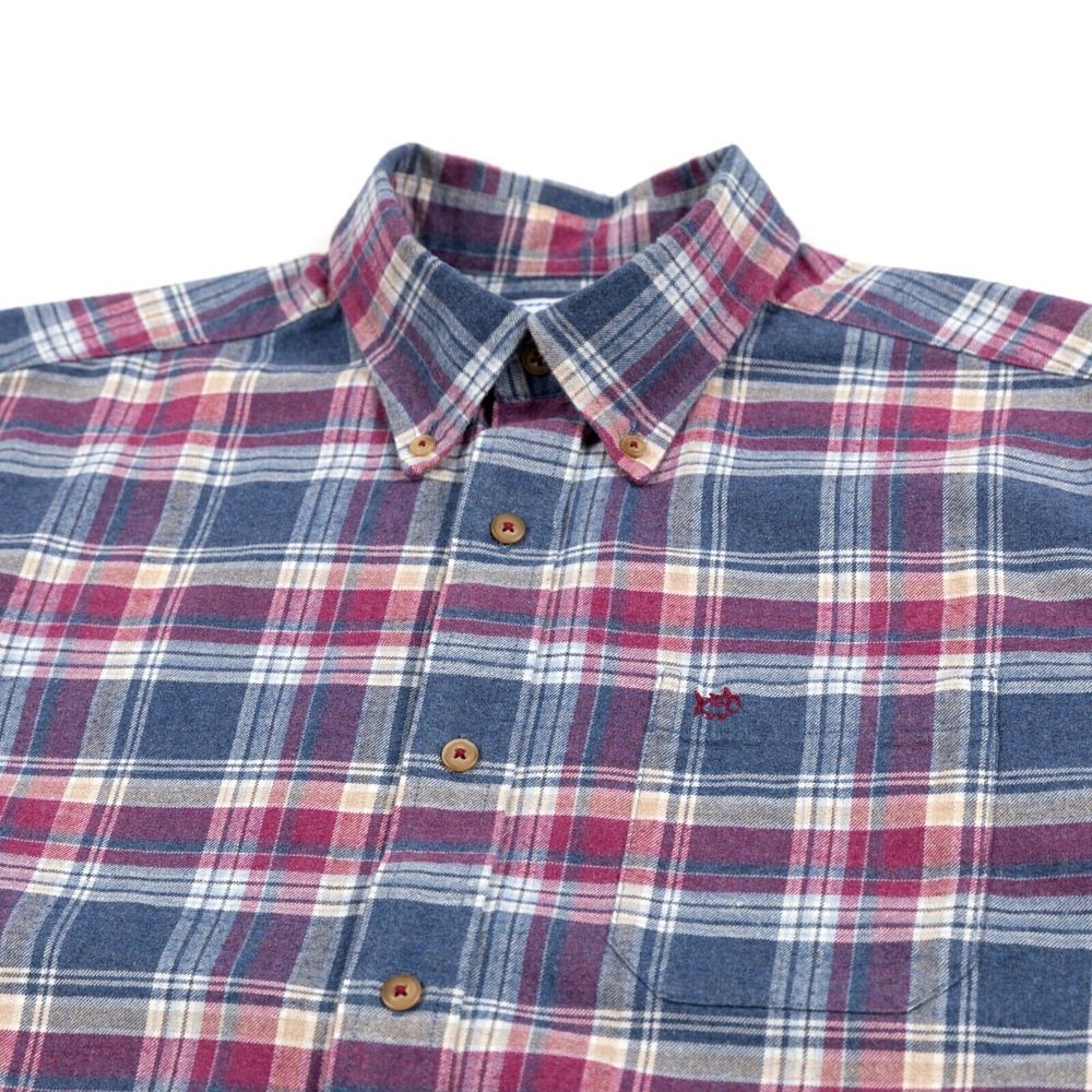 Southern Tide Shirt Mens Medium‎ Plaid Flannel Long Sleeve Button Down Logo